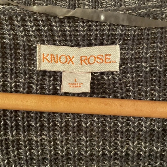 Knox Rose Large Gray Knit Cardigan - Picture 8 of 9